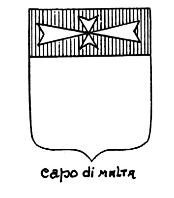 Image of the heraldic term: Capo di Malta